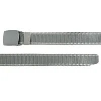 Elite Silver Solid Canvas Belt For Men-thumb3