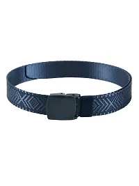 Elite Blue Solid Canvas Belt For Men-thumb1