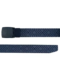 Elite Blue Solid Canvas Belt For Men-thumb3