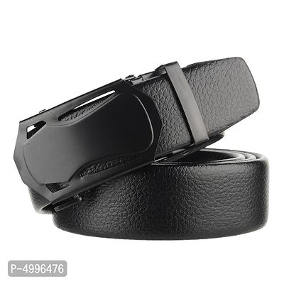 Mens Party Formal Casual Black Artificial Leather Belt-thumb0