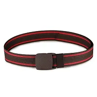 Stylish Brown Canvas Textured Casual Belt For Men And Boys-thumb1