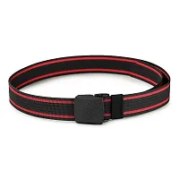 Stylish Black Canvas Textured Casual Belt For Men And Boys-thumb1