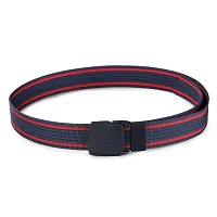 Stylish Blue Canvas Textured Casual Belt For Men And Boys-thumb1