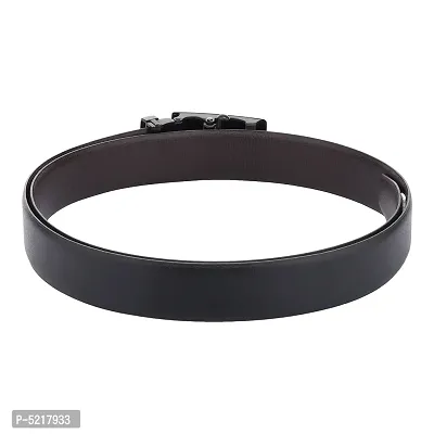 Stunning Black Artificial Leather Textured Casual Belts For Men And Boys-thumb3