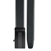 Stunning Black Artificial Leather Textured Casual Belts For Men And Boys-thumb3