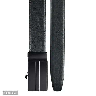 Stunning Black Artificial Leather Textured Casual Belts For Men And Boys-thumb4
