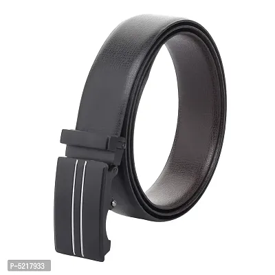 Stunning Black Artificial Leather Textured Casual Belts For Men And Boys