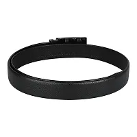 Stunning Black Artificial Leather Textured Casual Belts For Men And Boys-thumb2