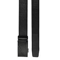 Stunning Black Artificial Leather Textured Casual Belts For Men And Boys-thumb3