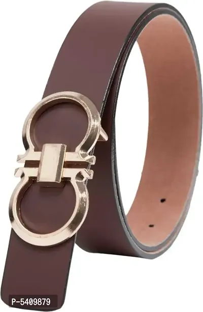 Trendy Artificial Leather Brown Solid Belt For Men-thumb3