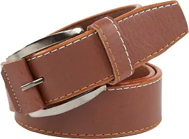 Trendy Artificial Leather Brown Solid Belt For Men-thumb1