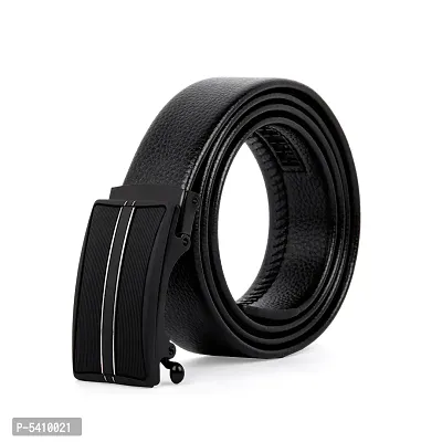 Stylish Black Synthetic Leather Solid Casual And Formal Belts For Men-thumb0
