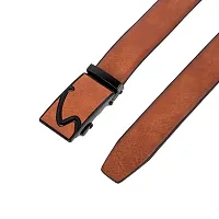 Stylish Brown Synthetic Leather Solid Casual And Formal Belts For Men-thumb3