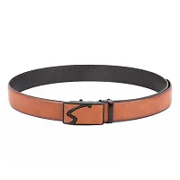 Stylish Brown Synthetic Leather Solid Casual And Formal Belts For Men-thumb1