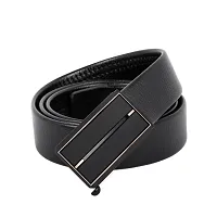 Stylish Black Synthetic Leather Solid Casual And Formal Belts For Men-thumb4