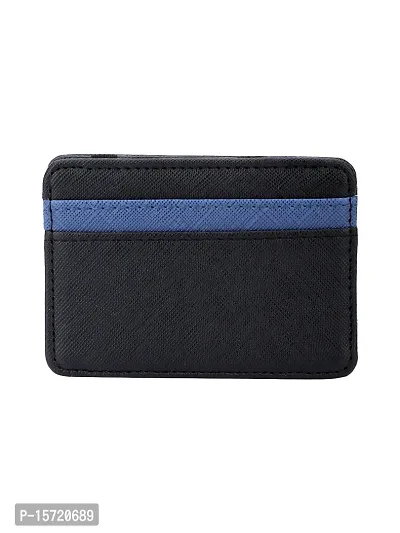 Trendy Men Artificial Leather Black Card Holder-thumb2