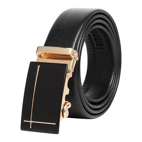 Men's Artificial Leather, Slide Belt With Easier Adjustable Buckle