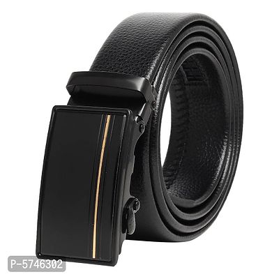 Men's Artificial Leather, Slide Belt With Easier Adjustable Buckle