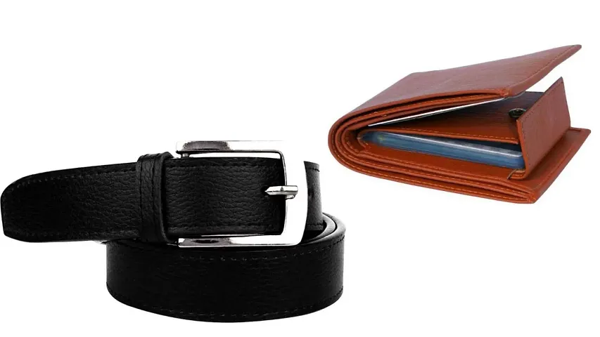 Men Slim Solid Combo Belts