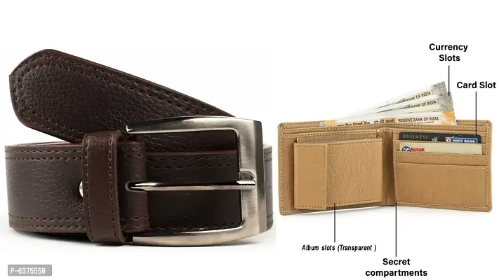 Men Slim Solid Combo Belts