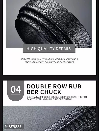 Stylish Black Synthetic Leather Belts For Men-thumb5