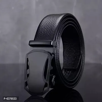 Stylish Black Synthetic Leather Belts For Men-thumb2