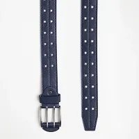 Stylish Leatherite Black And Blue Solid Mens Belts Combo-thumb2