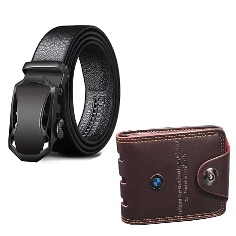 Mens Fomal Belt and Wallet Combo