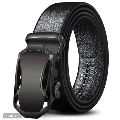 Stylish Black Synthetic Leather Belts For Men-thumb0
