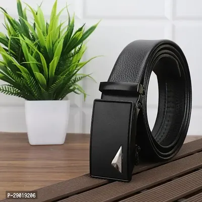 Men's Black Solid Artificial Leather Belt Pack of 1-thumb0