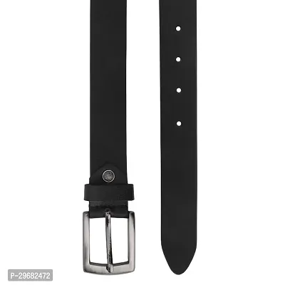 Men Formal Black Genuine Leather Belt-thumb5