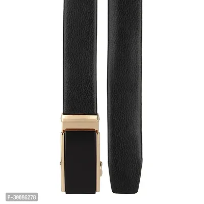 Stylish Artificial Leather Black Slider Buckle Belt-thumb4