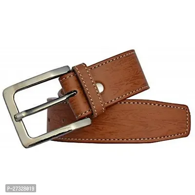 Elegant Brown Artificial Leather Solid Belt For Men-thumb2