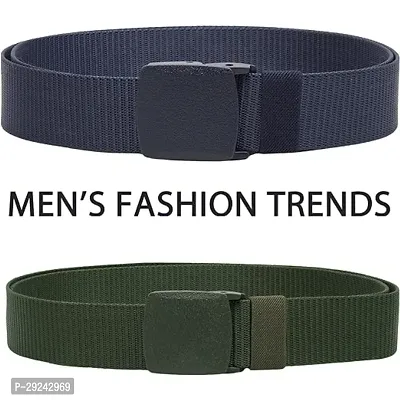 Unisex Nylon  Canvas Waist Belt Pack Of 2-thumb2