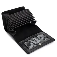 Kastner Artificial Leather Black Card Holder-thumb2