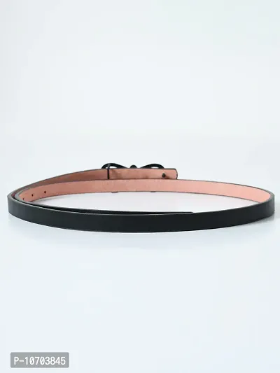 Stylish Solid Artificial Leather Self Design Belt For Women-thumb3