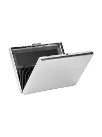 Trendy Men Silver Metal Card Holder-thumb2