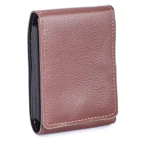 Kastner Artificial Leather Tan Card Holder-thumb3