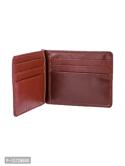 Trendy Men Artificial Leather Tan Card Holder-thumb3