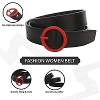 Stylish Multicoloured Artificial Leather Belt For Women Pack Of 3-thumb2