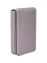 Trendy Men Artificial Leather Silver Card Holder-thumb2