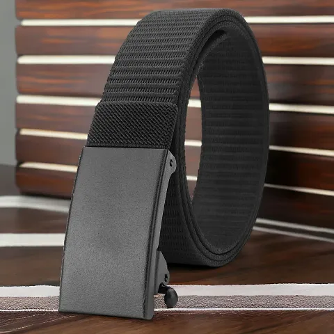 Sunshopping Men's Nylon woven fabric Belt, Hole free ,Auto Lock Grip Belt (BAG-11)