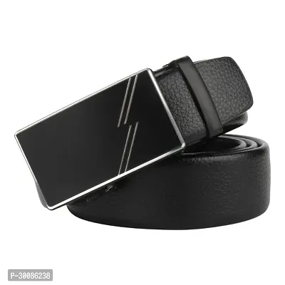 Stylish Artificial Leather Black Slider Buckle Belt-thumb4