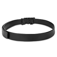 Men's Black Solid Artificial Leather Belt Pack of 1-thumb3