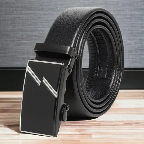 Men's Artificial Leather, Slide Belt With Easier Adjustable Buckle