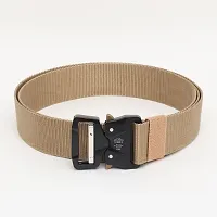 MEN CASUAL BEIGE NYLON,CANVAS BELT-thumb3