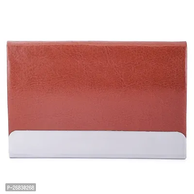 Kastner Artificial Leather Tan Card Holder-thumb2