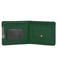 Stylish Green Printed Artificial Leather Wallet For Men-thumb1