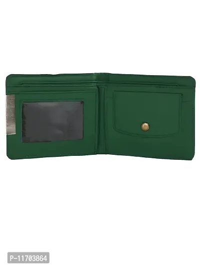 Stylish Green Printed Artificial Leather Wallet For Men-thumb2