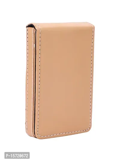 Trendy Men Artificial Leather Cream Card Holder-thumb3